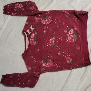 Rose color girls floral sweater